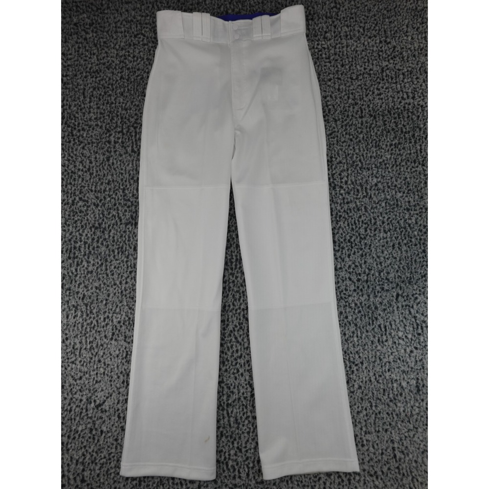 Mizuno Baseball Pants Mens Medium White Double Knee Open Bottom Athletic 32x33.5